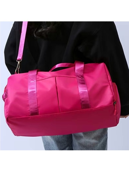 MFF Handbags - Women’s Hot Pink Travel Duffel Bag with Adjustable Strap